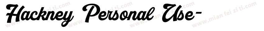 Hackney Personal Use字体转换